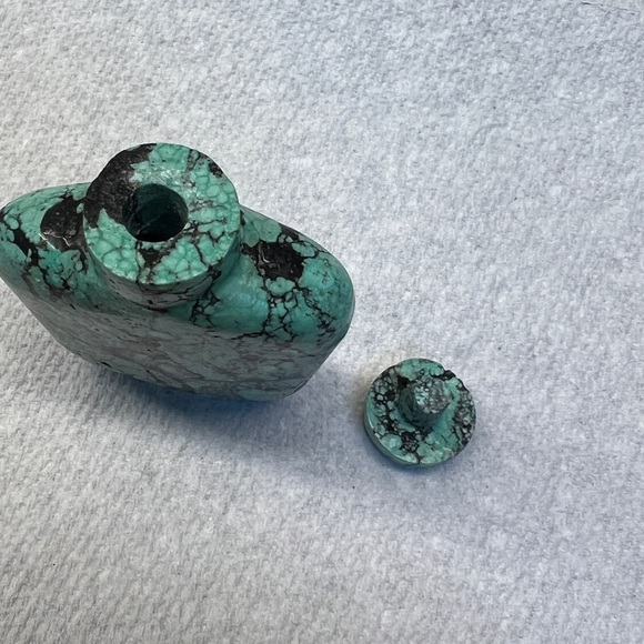 Antique Turquoise snuff bottle. Beautiful color photos don’t capture! - Picture 5 of 9